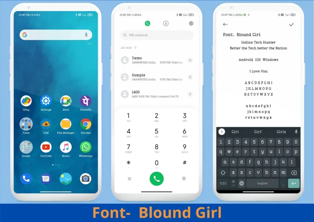 Blound Girl font