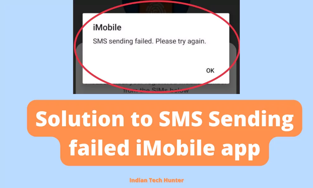 Solution to SMS Sendinng Failed iMobile app