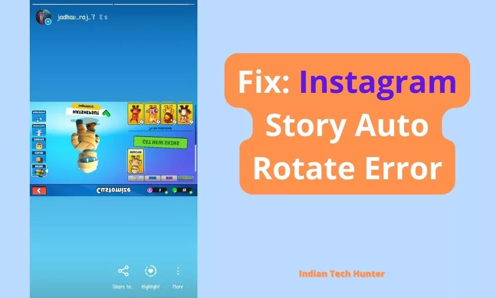 Instagram Story Auto Rotate Error